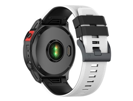 Correa de Silicona bicolor para Garmin Descent G1/Forerunner 935/Forerunner 945 - blanco/negro