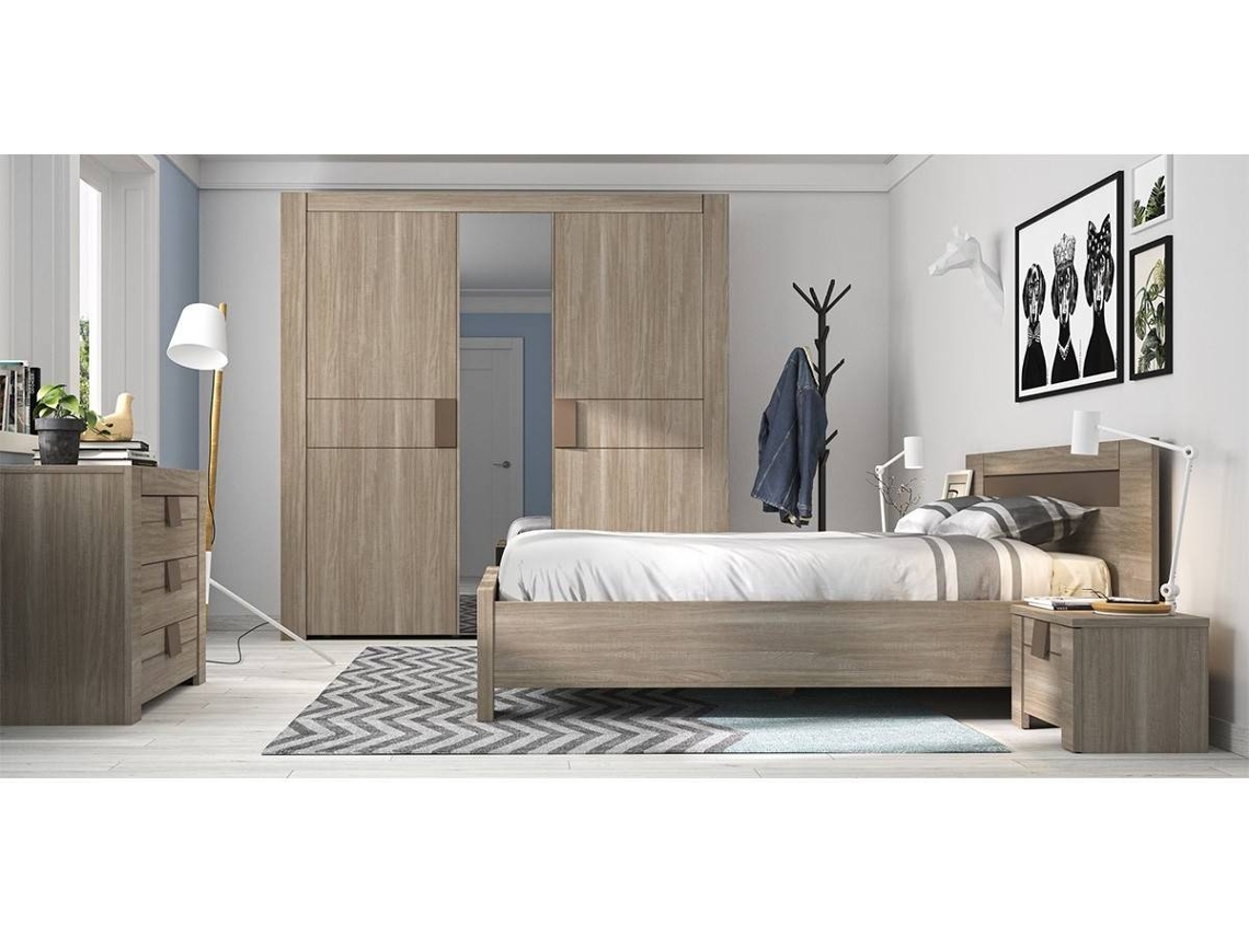 Cómoda CALICOSY moka (Marrón - Tablero de particulas - 116x116x81 cm