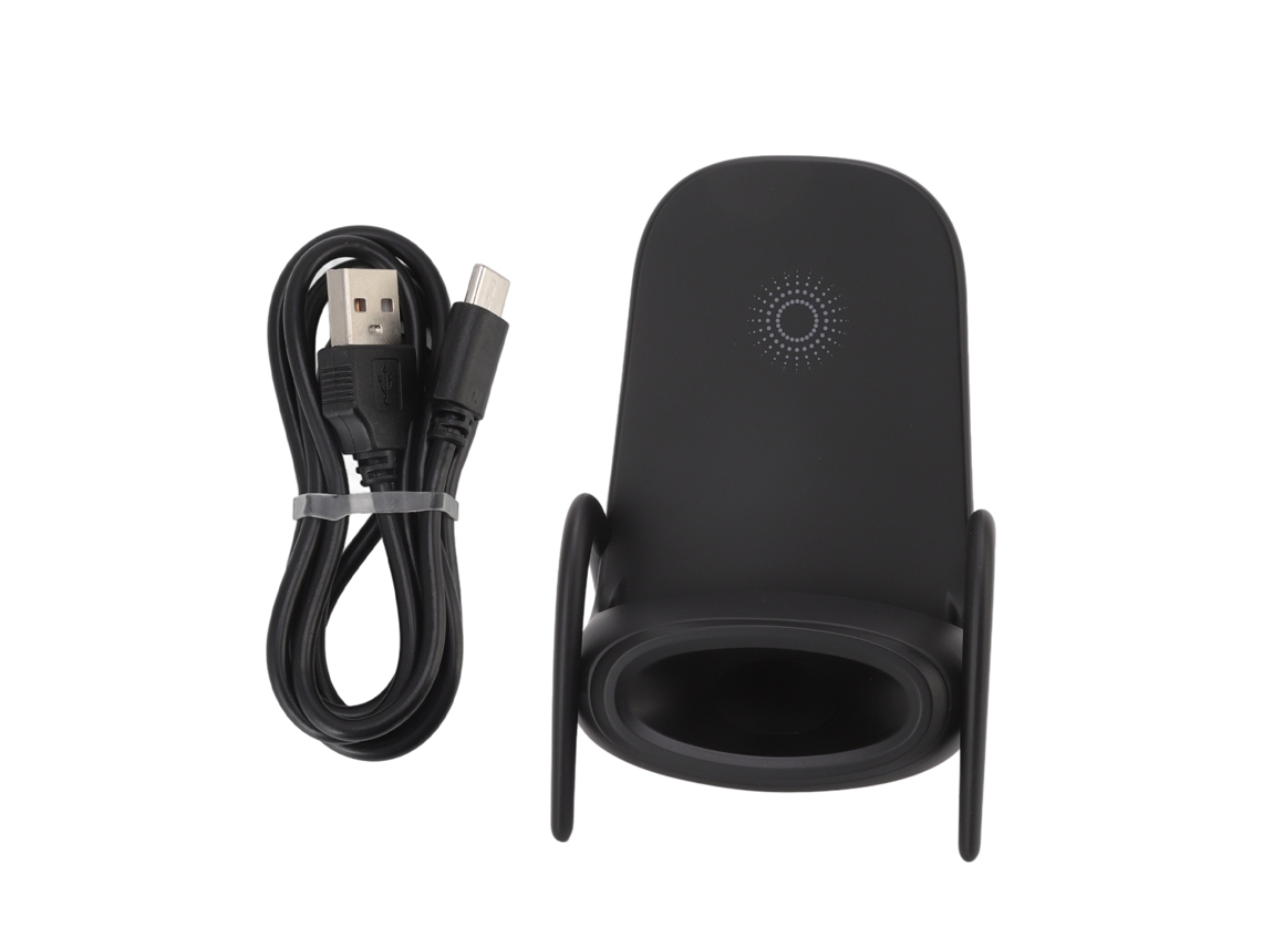 Base De Carga Inalámbrica Con Amplificador Para Teléfonos Móviles Ios, Android Y Samsung - Negra