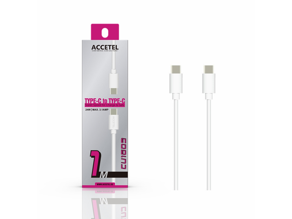 Cable Pd Type-C Cu Velocidade Carga para Samsung ACCETEL Blanco