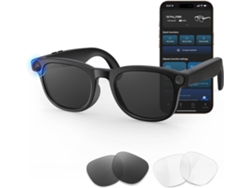 Smartglasses Con Ia Para Transcripción De Voz A Texto Con Cámara (lentes Fotocromáticas Lentes Transparentes)