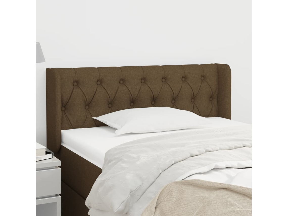 Cabecero De Tela Gris Oscuro 103x16x78/88 Cm