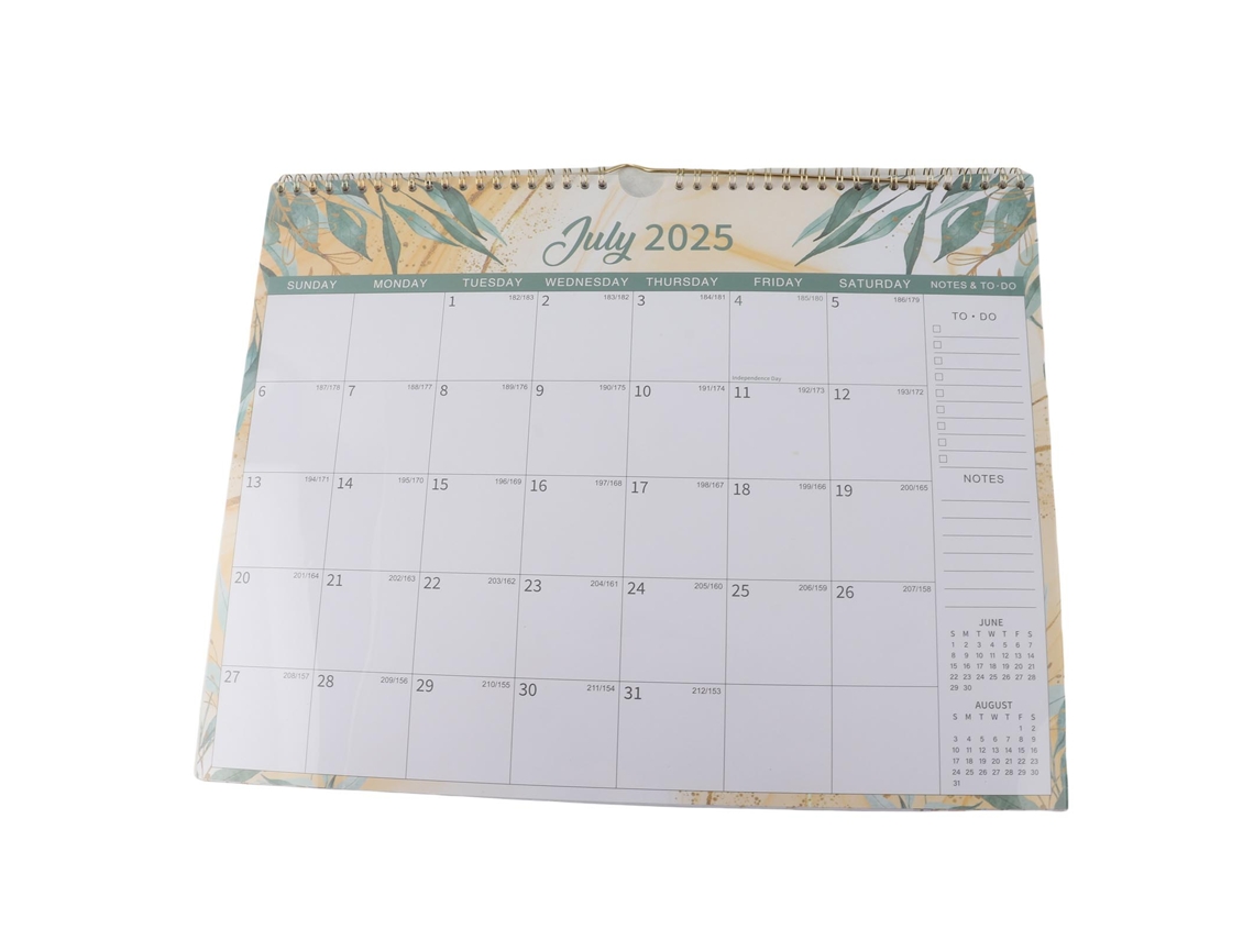 Calendario Mural 2025 De 12 Meses Con Bloques De Escritura Grandes Ideal Para Planificar Tareas Y Agenda Pastoral 37x28,7cm