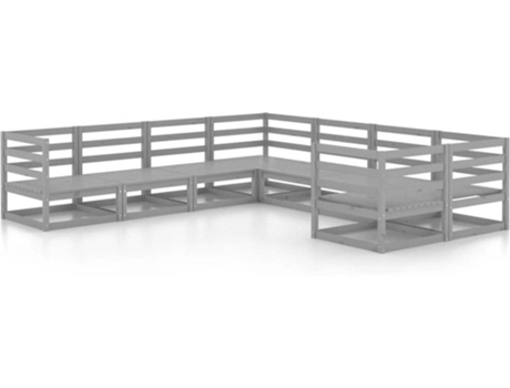 Conjunto 8 de muebles de jardín VIDAXL madera maciza de pino