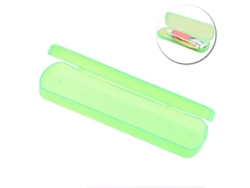 Estuche portátil rectangular Rosewell para guardar pasta de dientes y cepillos de dientes, ideal para viajes y acampadas (verde)