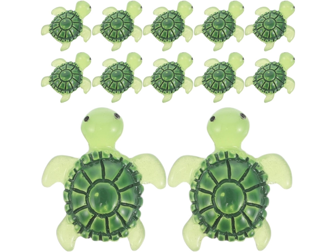 Kichouse 60 Mini Tortugas De Resina – Figuritas De Tortugas En Miniatura Verdes – Pequeñas Figuritas De Tortugas En