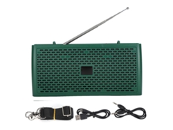 Altavoz Portátil Inalámbrico Bluetooth 5.0 Con Energía Solar, Linterna Led Y Radio Fm.