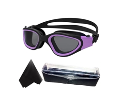 Gafas de natación galvanizadas 1900 color morado oscuro (estuche de alta calidad)