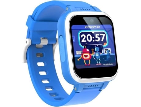 Reloj Inteligente para Niños Juego Multifuncional Reloj Despertador Cámaras Duales Grabación de Voz Regalo Azul EKASN