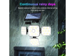 2026-lámpara Solar Exterior De Pared Con Sensor De Movimiento 180led Control Remoto 4 Modos Jardín Ty05138