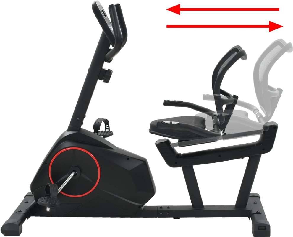 Vidaxl Bicicleta Reclinable masa rotatoria 10 kg fitness ejercicio 91441 negro