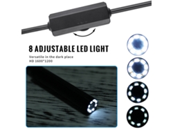 Endoscopio Wifi 1200p Hd 8 Led Ip68 Resistente Al Agua Semirrígido Compatible Con Android, Ios Y Windows