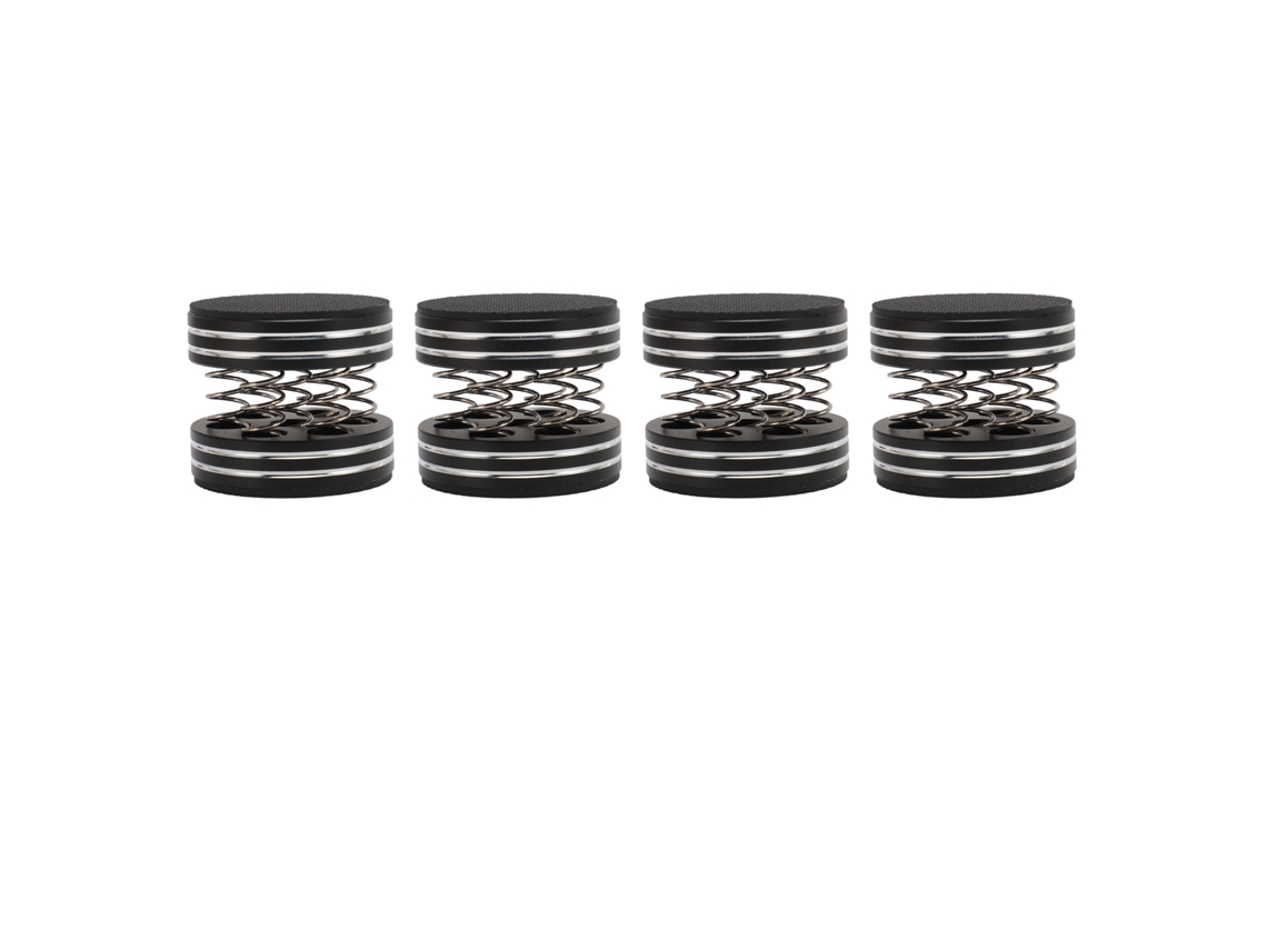 4pcs Altavoz Aislante Mola Pies Aleación De Aluminio Reducir Vibración Para Cd Dvd Máquina Amplificador Negro