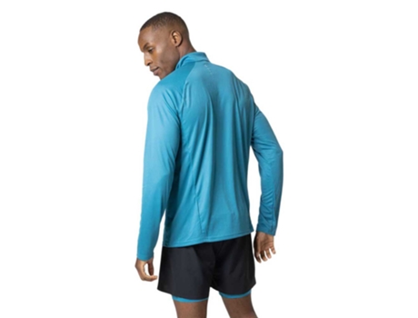 Camiseta de Hombre para Running ODLO Meio Zíper Essential Azul (M)