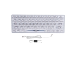 Teclado Mecánico Con Cable Transparente, 61 Teclas, Conexión En Caliente Y 19 Efectos De Iluminación Para Juegos Y Uso De Oficina.