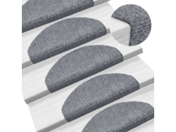 Tapetes adhesivos para escaleras, 15 unidades, 65 x 21 x 4 cm, color gris claro, DKD HOME DECOR