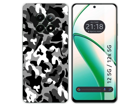 Funda Diseño Camuflaje para Realme 12 5G 12X 5G TUMUNDOSMARTPHONE Silicona Multicolor