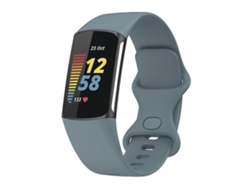 Correa para Fitbit Charge 5 Correa de silicona Acero Azul Chennnls