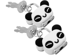 Lindo Candado Con Forma De Panda. Hecho De Metal Y Silicona. 2 Unidades. Ligero.
