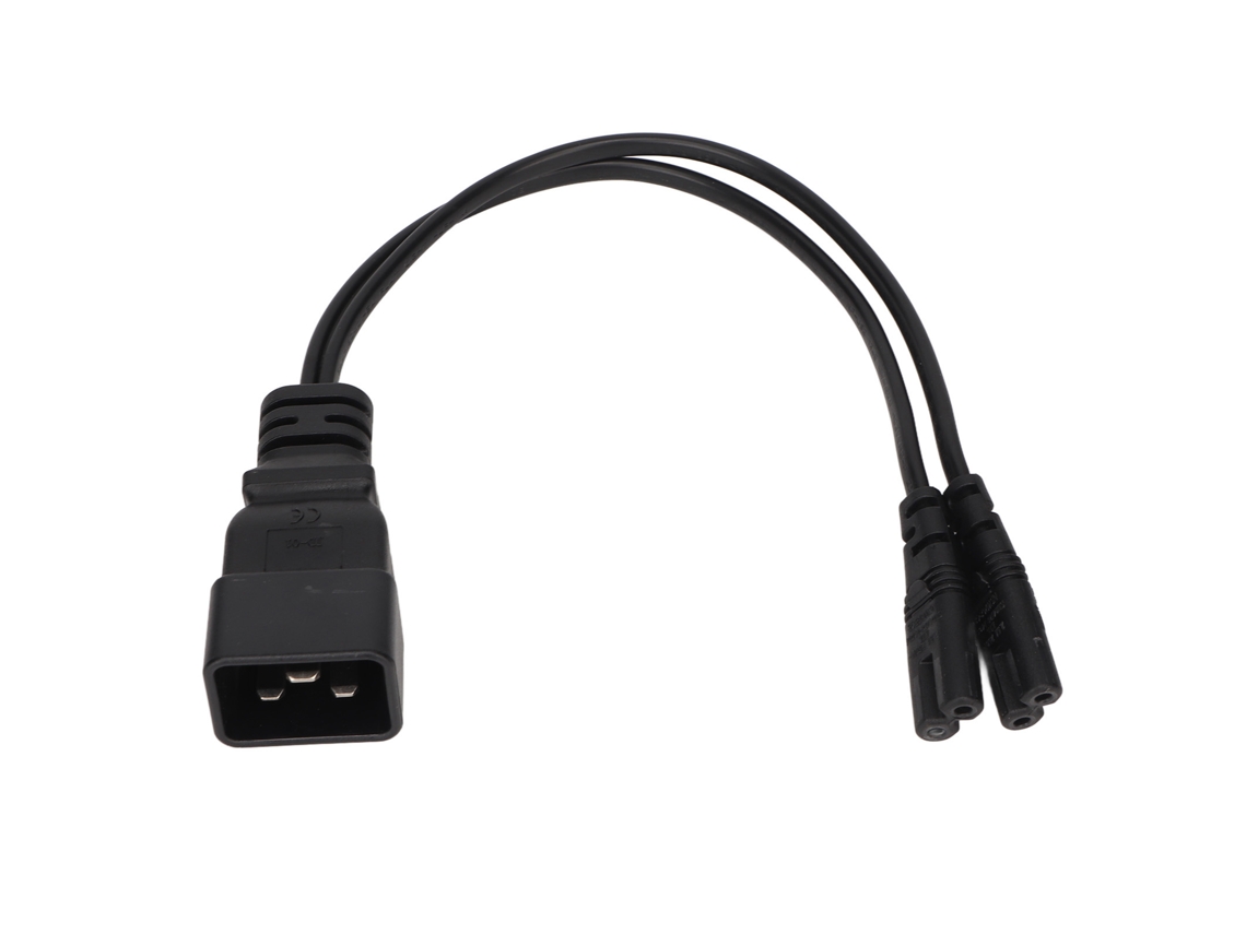 Cable De Alimentación Divisor En Forma De Y, Doble Iec320 C7 A C20, Distribución De Energía