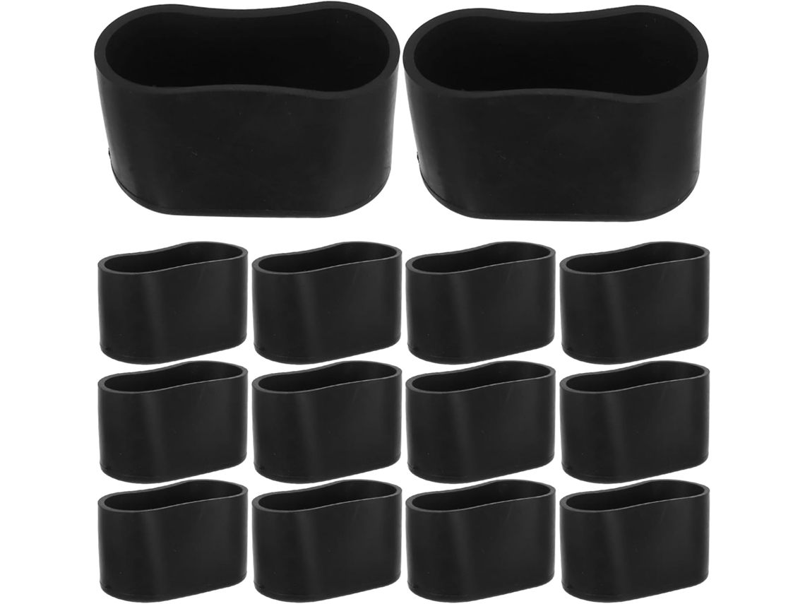 Patas 16piezas Cubiertas Sillas Negras Pvc Antideslizantes