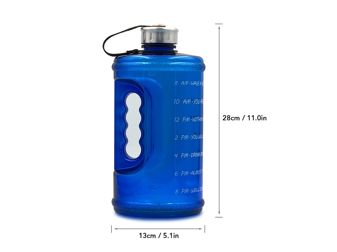 Botella De Agua Motivacional De 2,2 L Con Temporizador Para Acampar, Hacer Senderismo, Fitness Y Deportes.