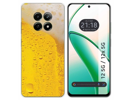 Funda Diseño Cerveza para Realme 12 5G 12X 5G TUMUNDOSMARTPHONE Silicona Multicolor