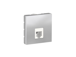 SCHNEIDER Toma Teléfono Rj12 2M Aluminio New Unica Nu349730