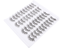 Pestañas Postizas 3d Con Efecto Realista En Fibra Negra, 20 Pares Para Un Maquillaje Natural.