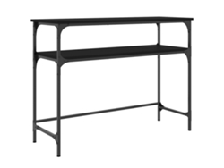 Maison Exclusive - Mesa Consola Madera De Ingeniería Negra 100x35,5x75 Cm