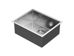 Kibath Fregadero Cuadrado Solu Rectangular 50x40 De Acero Inoxidable