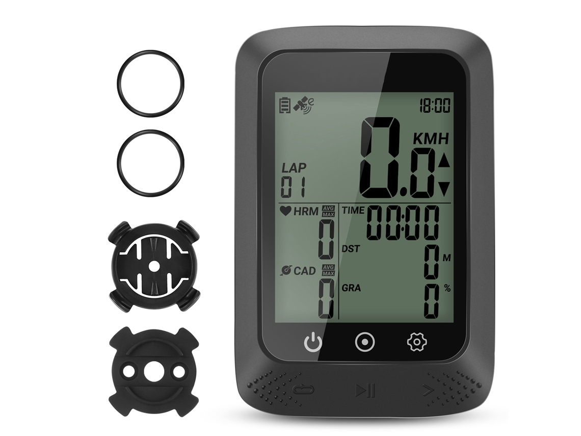 Ciclocomputador Multifuncional Resistente Al Agua Ipx7 Con Gps Inalámbrico, Velocímetro Digital Y Retroiluminación Automática.