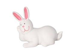 Rebe - Enfeite de Coelho Macio e Fofo, Simulação de Coelho Branco, Escultura Decorativa para Escritório e Casa