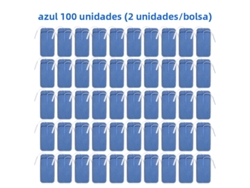 (azul, 100 Piezas, 5x9cm) Parches De Electrodos No Tejidos, 5*9cm, Con Conector De 2mm.