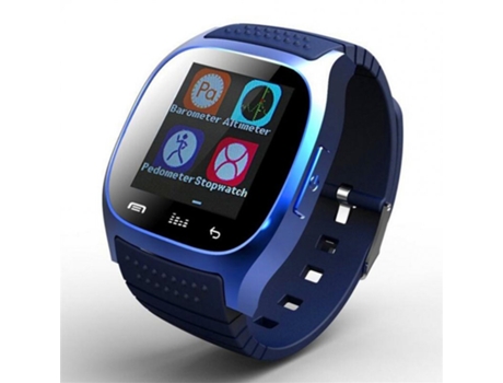 Smartwatch M26 Bluetooth Fitness Tracker Monitor de ritmo cardíaco a prueba de agua azul