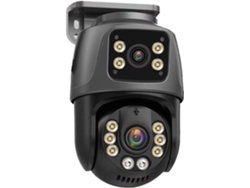 Cámara De Exterior Ptz Hd Poe De 8 Mp Con Doble Lente Y Pantalla 4k, Detección Por Ia De 4 Mp.