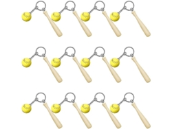 2026-12 Llaveros De Bate De Béisbol Suave De Madera Mini Para Niñas Equipo Fiestas Deportivas Regalos