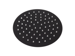 Cabezal de ducha de lluvia redondo de acero inoxidable negro de 8 pulgadas
