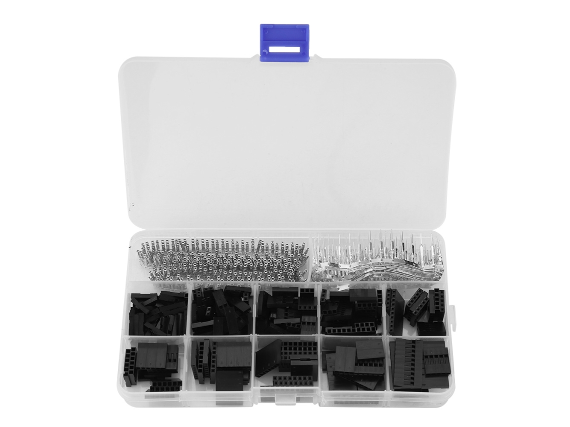Conjunto De Terminales De Conector De Caja 650pcs Práctico Popular 2.54 Macho Hembra Para Cable