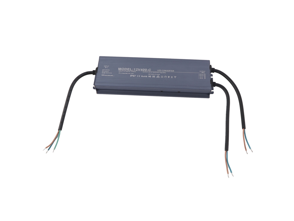 Controlador Led Impermeable Ip67 400w Ac170-265v 12v 30a Fuente De Alimentación De Voltaje Constante