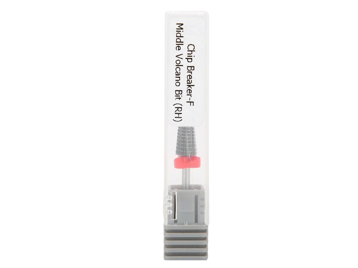 Herramienta para uñas de acero de tungsteno con cabeza redonda y patrón horizontal para quitar cutículas y esmalte de uñas.