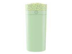 Humidificador Volcánico Verde Recargable Bajo Ruido 7,6x7,6x17 Cm P/ Mesa Inverno