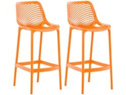 Conjunto de 2 taburetes de bar de exterior Air Naranja CLP