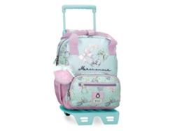 Mochila escolar Enso de poliéster turquesa con carrito Merci Amour