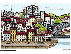 Libro Postal Pop-Up Ribeira do Porto (Portugués)