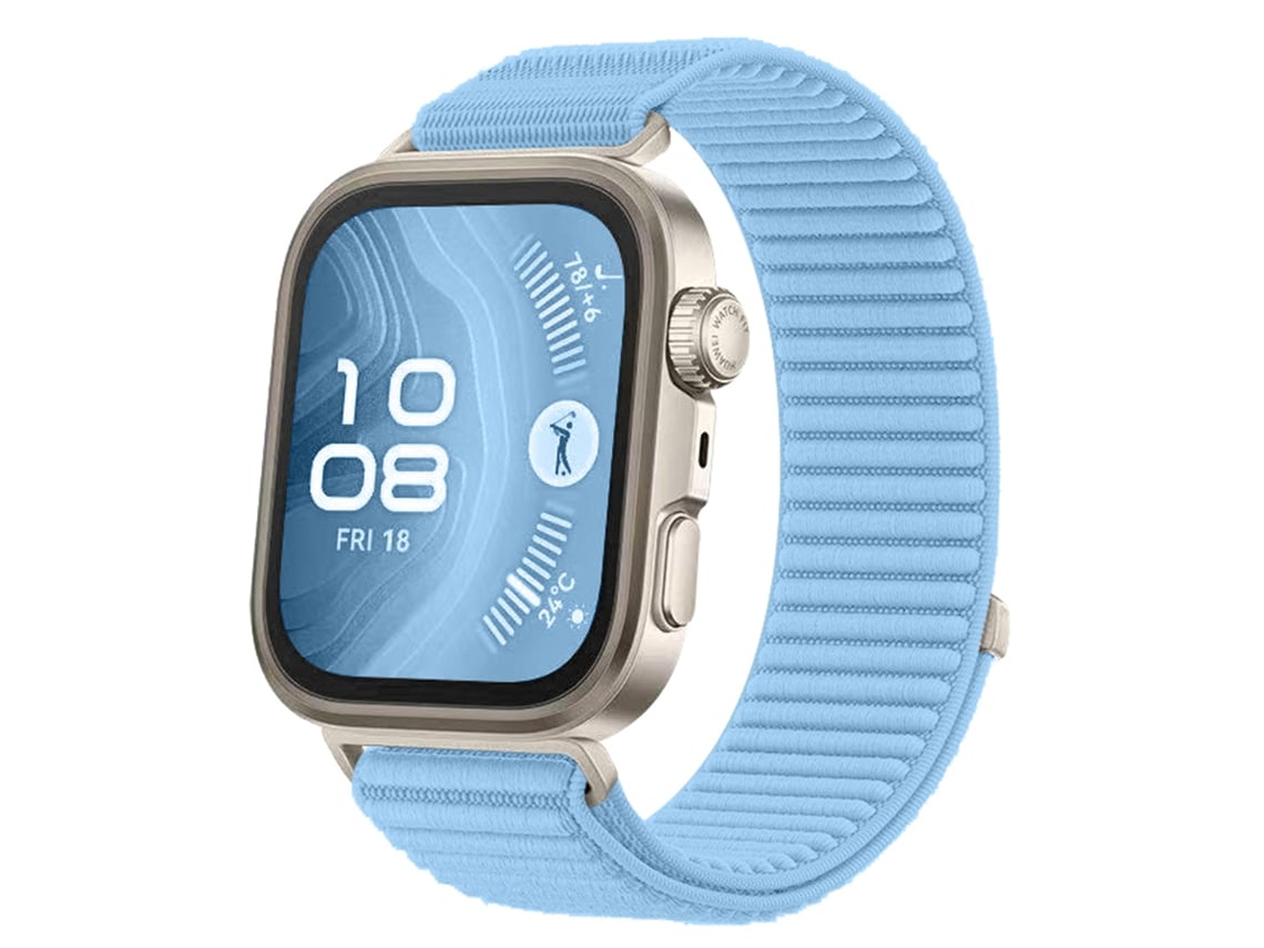 Correa de nailon trenzado para Huawei Fit 4 Pro/Fit 3/Fit 5, cierre MagSafe, transpirable, azul claro.