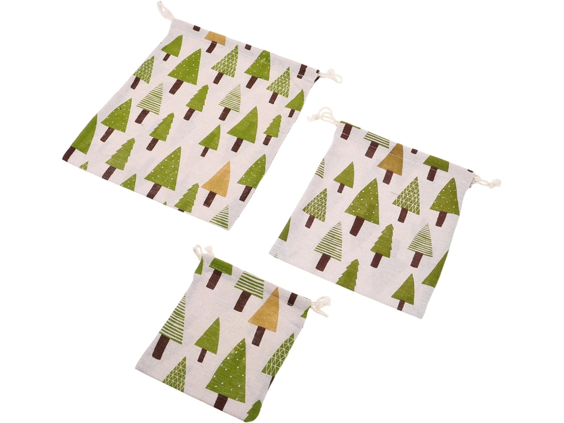 Bolsas Almacenamiento Reutilizables Algodón Cordón Alimentos Equipo Camping Cierre Práctico Diseño Elegante