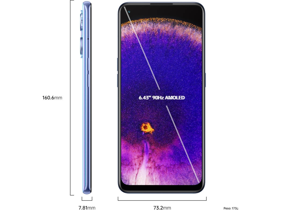 Smartphone OPPO Find X5 Lite (6.43'' - 8 GB - 256 GB - Azul)