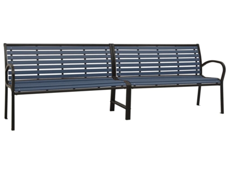 Banco de jardín VIDAXL Negro WPC (251x62x82 cm)