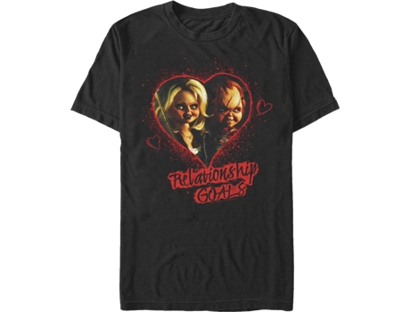 Camiseta Unisexo DEEPSTONE Relationship Goals Child's Play Negro (XXXL)